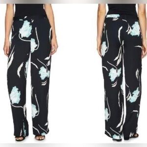 1. State Flowy High Waist Wide Leg Black Floral Pants size 6